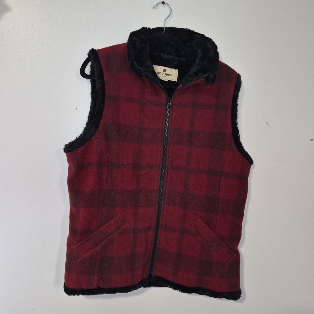 Woolrich Plaid  Wool Vest Large